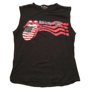 2004 Official Rolling Stone Men's Black Muscle Shirt Size Large L Dragonfly